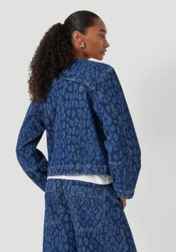 Velma Leopard Print Denim Jacket