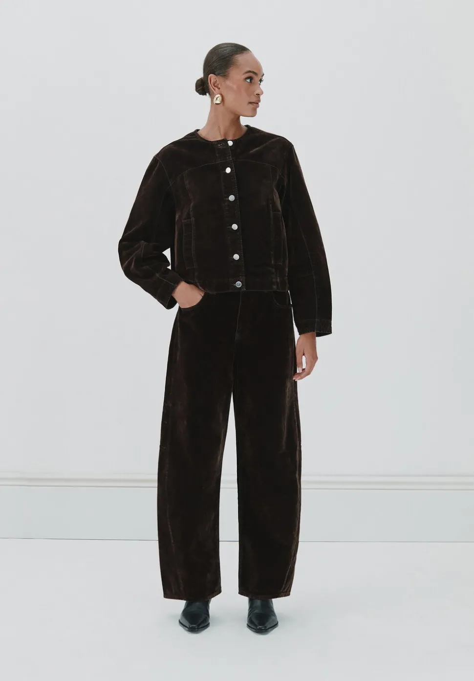 Velma Velvet Denim Jacket