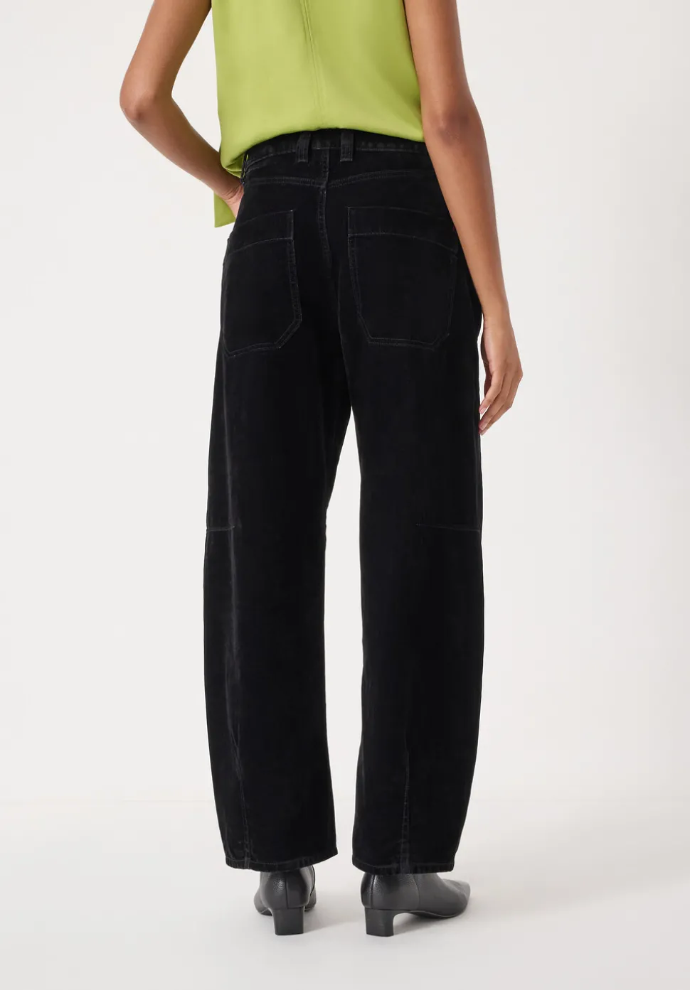 Velvet Cropped Bree Barrel Leg Jeans