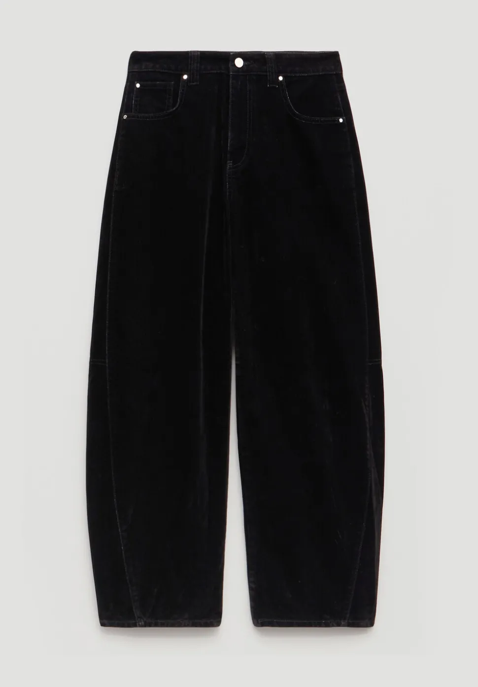Velvet Cropped Bree Barrel Leg Jeans