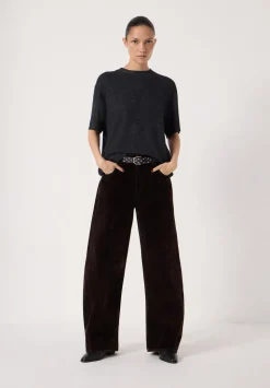 Velvet Cropped Bree Barrel Leg Jeans