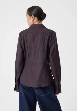 Waisted Checked Wool Shirt