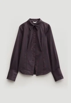 Waisted Checked Wool Shirt