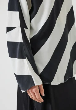 Whitney Diagonal Oversized Stripe Top