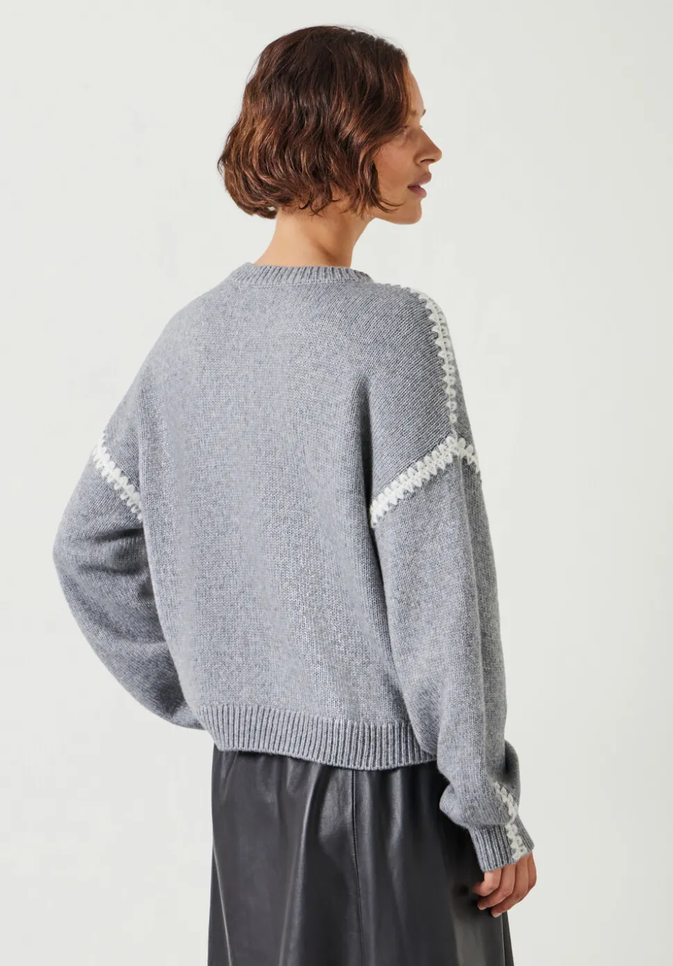 Whitney Wool Blend Stitch Detail Jumper