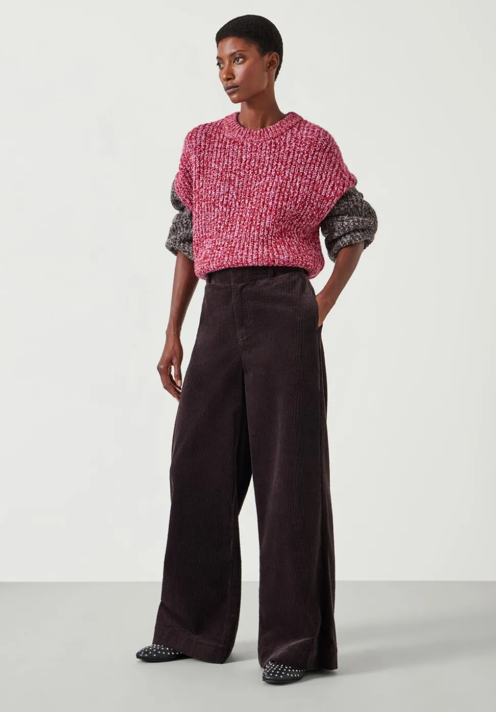 Wide Leg Cord Trousers