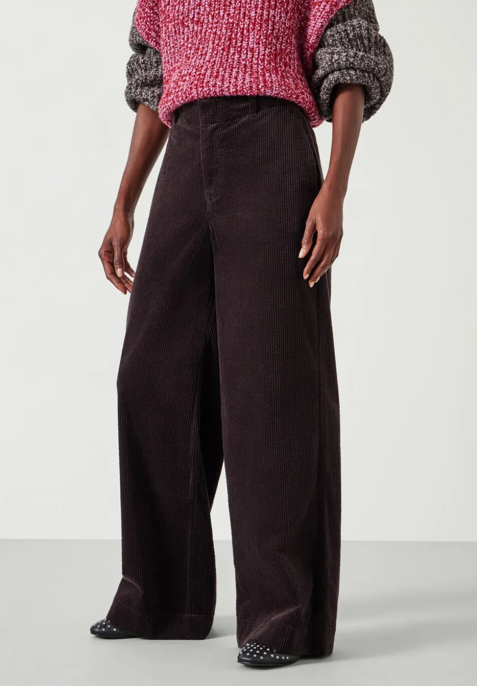 Wide Leg Cord Trousers
