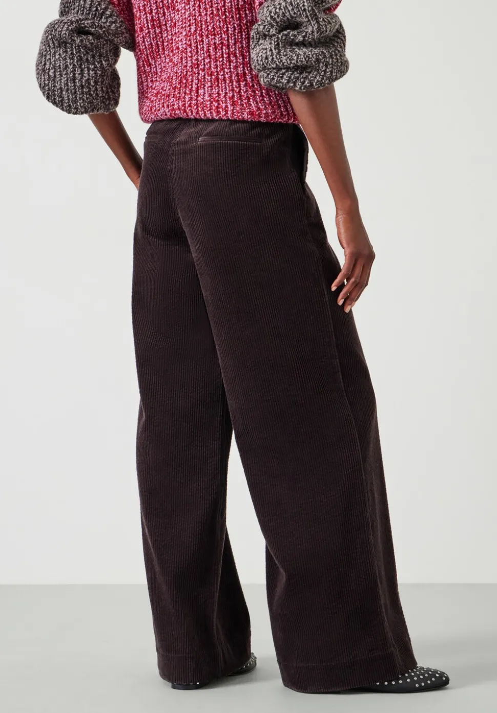 Wide Leg Cord Trousers