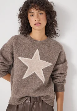 Wool Blend Star Jacquard Jumper