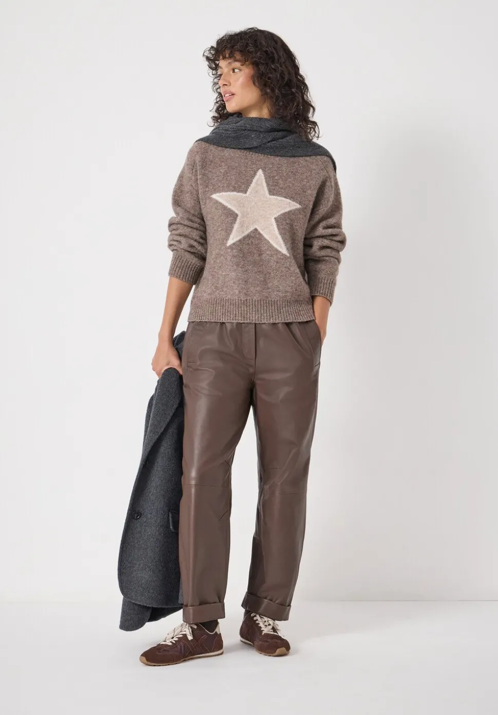 Wool Blend Star Jacquard Jumper