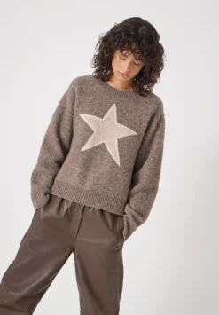 Wool Blend Star Jacquard Jumper