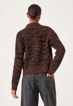 Wool Blend Tiger Jacquard Shirt Jacket