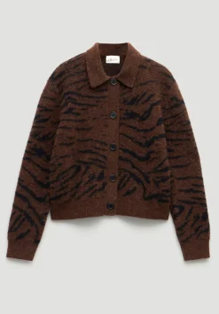 Wool Blend Tiger Jacquard Shirt Jacket