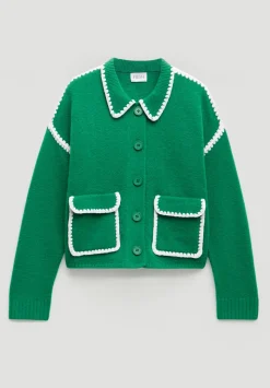 Wool Blend Whipstitch Trim Shirt Jacket