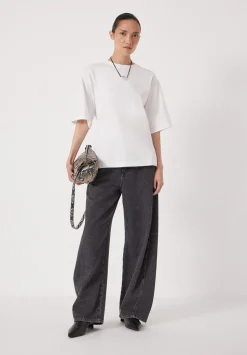 Zip Back Cotton T-Shirt