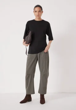 Zip Back Cotton T-Shirt