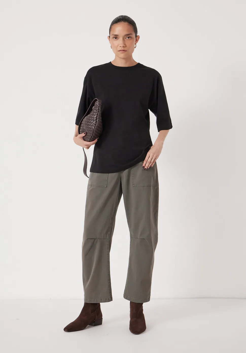 Zip Back Cotton T-Shirt