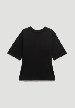 Zip Back Cotton T-Shirt